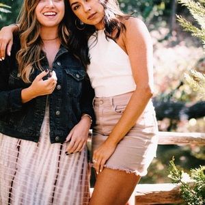 NWT nude denim skirt